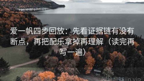 爱一帆四步回放：先看证据链有没有断点，再把配乐拿掉再理解（读完再写一遍）
