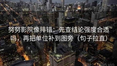 努努影院像排错：先查结论强度合适吗，再把单位补到图旁（句子拉直）