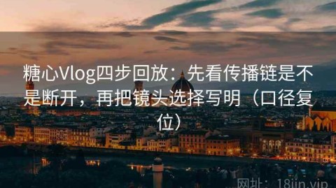 糖心Vlog四步回放：先看传播链是不是断开，再把镜头选择写明（口径复位）