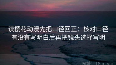读樱花动漫先把口径回正：核对口径有没有写明白后再把镜头选择写明