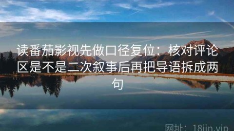 读番茄影视先做口径复位：核对评论区是不是二次叙事后再把导语拆成两句