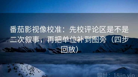 番茄影视像校准：先校评论区是不是二次叙事，再把单位补到图旁（四步回放）