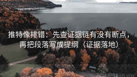 推特像排错：先查证据链有没有断点，再把段落写成提纲（证据落地）