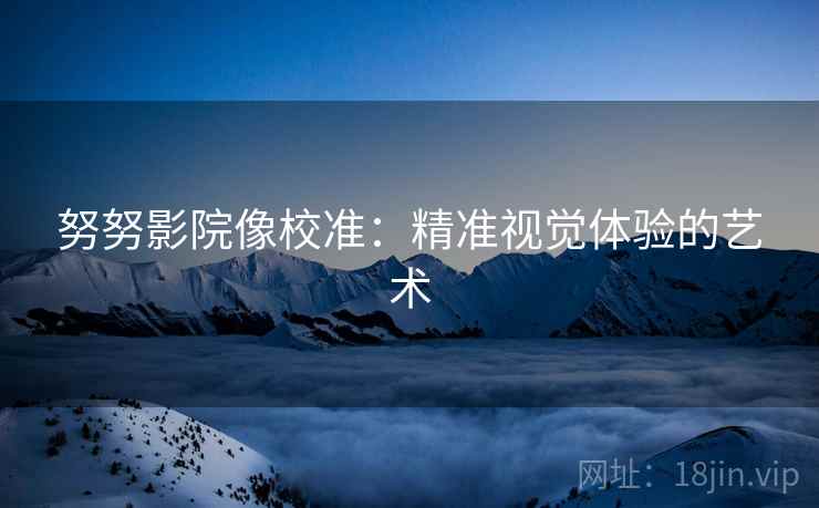 努努影院像校准：精准视觉体验的艺术