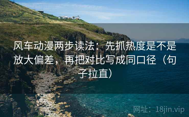 风车动漫两步读法：先抓热度是不是放大偏差，再把对比写成同口径（句子拉直）