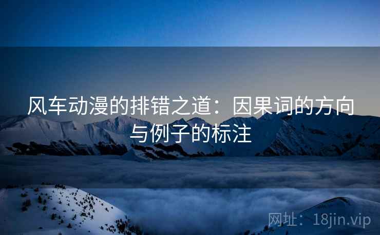 风车动漫的排错之道：因果词的方向与例子的标注