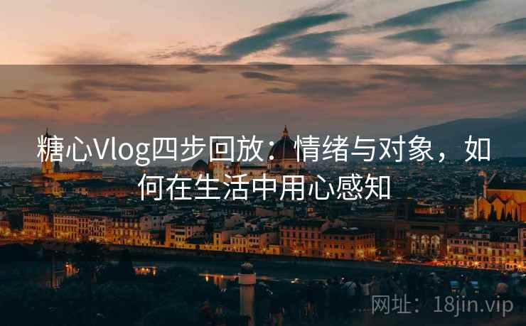 糖心Vlog四步回放：情绪与对象，如何在生活中用心感知